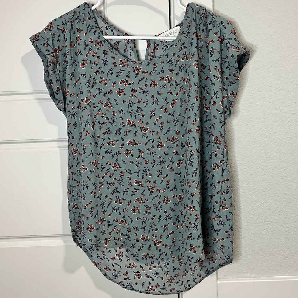 Light Blue Hippie Rose blouse